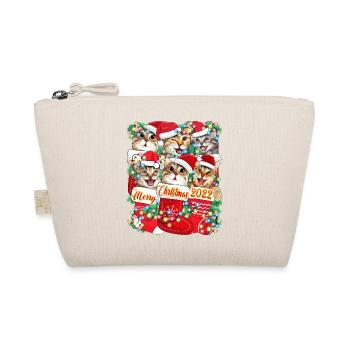 Mignon chat de Noël Design, Drôle de chat Noël - Trousse biologique - nature - Devant
