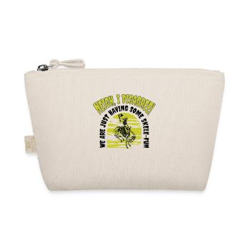 Halloween Cowboy Skeleton Fun Horse Riding - Organic Pouch - nature - Front