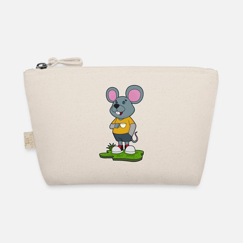 Maus mit Kaffeetasse Bio-Täschchen