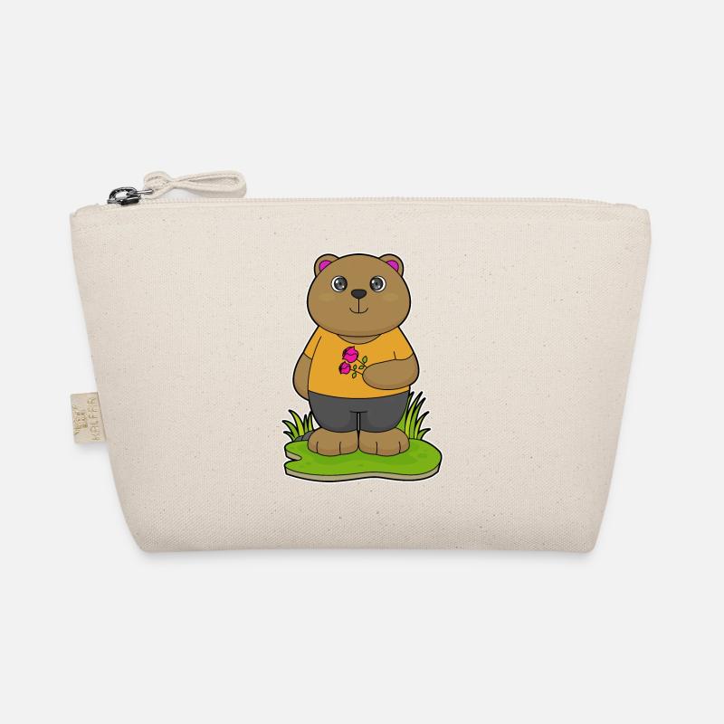 Bear with flowers Organic Pouch