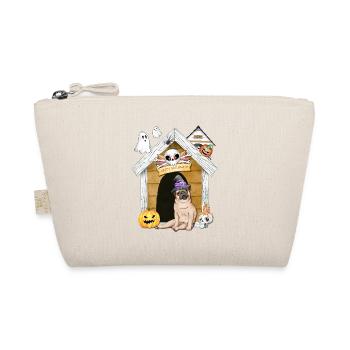 Halloween Pug Dog Witch - Organic Pouch - nature - Front