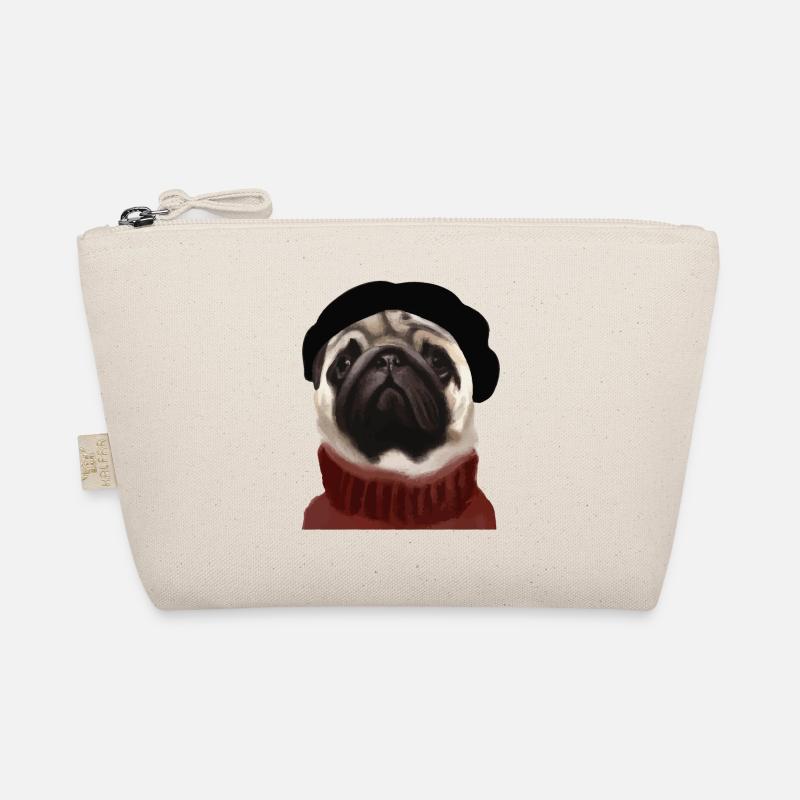 Chien carlin avec casquette et pull Trousse biologique