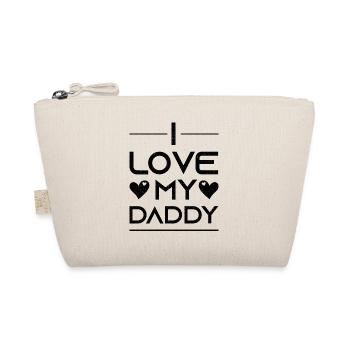 Father's Day Father Daughter Gift Papa Princess - Organic Pouch - nature - Front