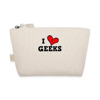 Ich liebe Geeks - Bio-Täschchen - Natur - Vorne