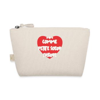 Comme Petite Soeur J'assure Idée Cadeau Cœur Love - Trousse biologique - nature - Devant