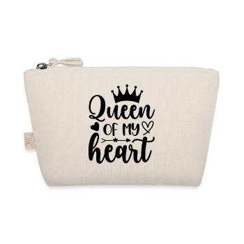Queen of my heart -love mom - Organic Pouch - nature - Front