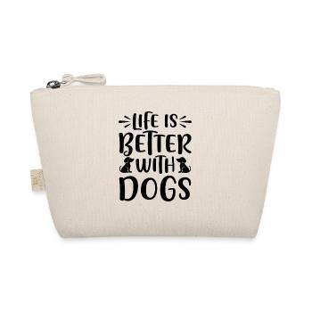 Life is better with dogs - Organic Pouch - nature - Front