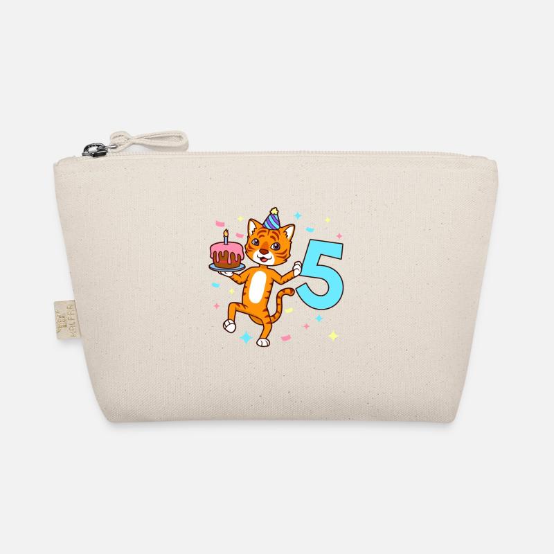 With Tiger - Boys Birthday 5 years Organic Pouch