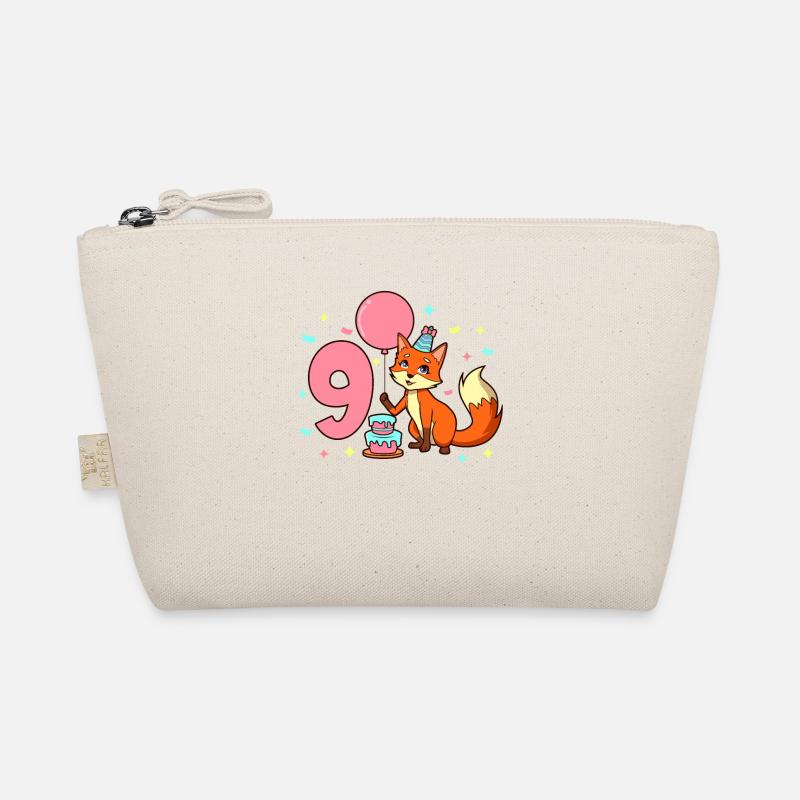 Mit Fuchs - Mädchen Geburtstag 9 Jahre Bio-Täschchen