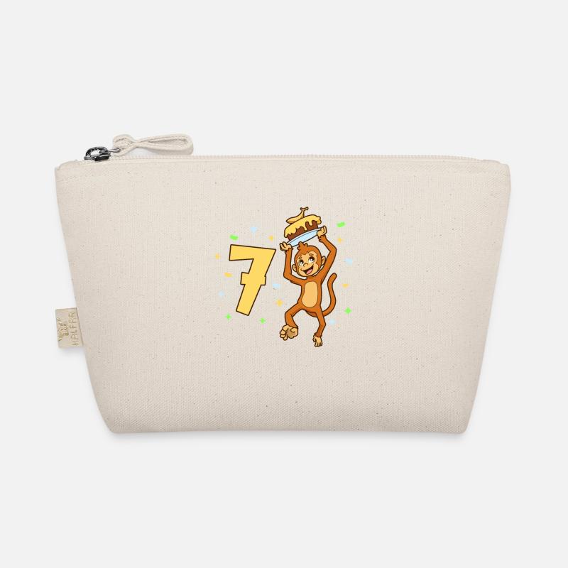 With monkey - children's birthday 7 years Organic Pouch