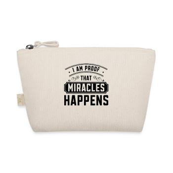 I Am Proof That Miracles Happen Christian - Organic Pouch - nature - Front