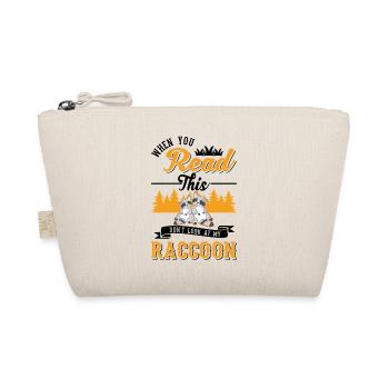 Waschbär Geschenk Raccoon - Bio-Täschchen - Natur - Vorne
