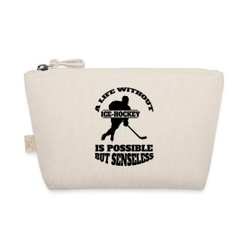 Eishockey Geschenk Eishockeyteam Wintersport - Bio-Täschchen - Natur - Vorne