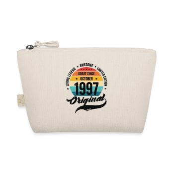 Retro 25 Years October 1997 Birthday Vintage Bday - Organic Pouch - nature - Front