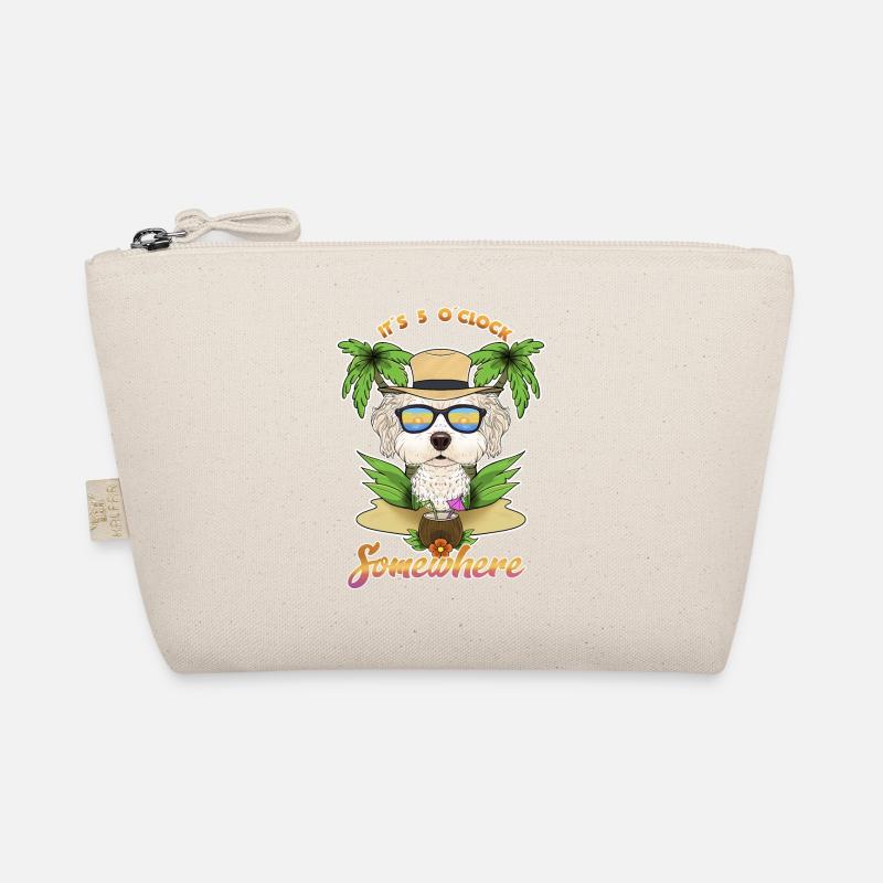 It Is 5 OClock Somewhere Drinking Bichon Frise Bio-Täschchen