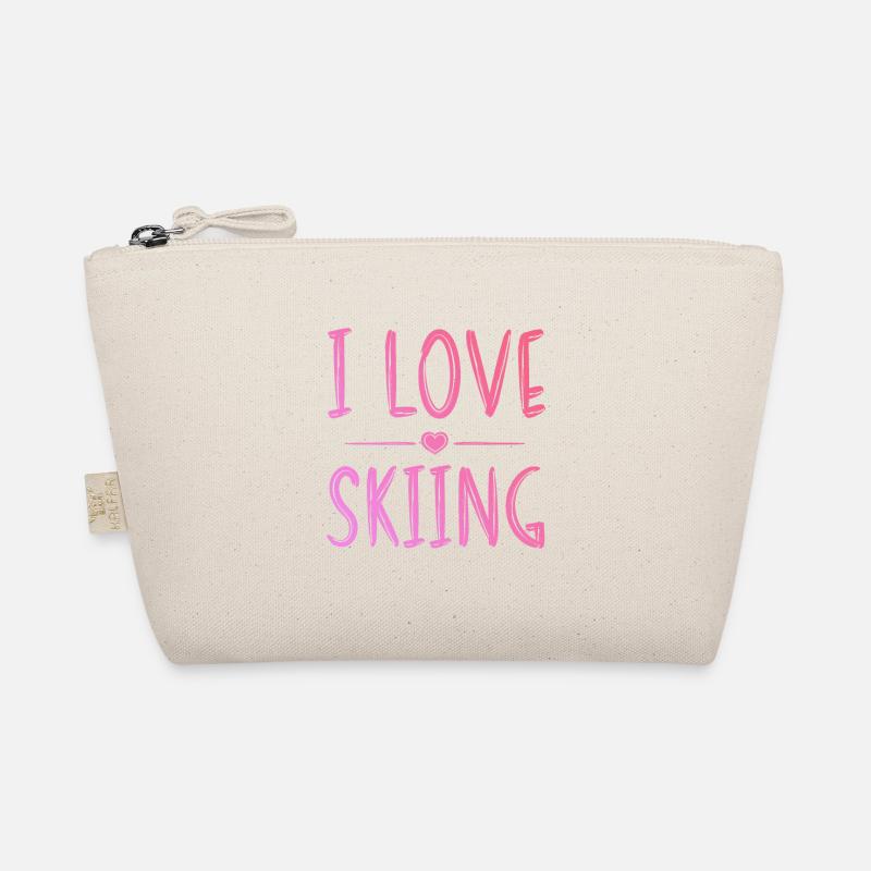 Ich liebe Skiing Bio-Täschchen