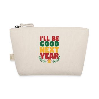 Funny cheeky Christmas list Santa I will - Organic Pouch - nature - Front