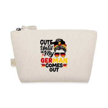 German Germany German Flag Cute Until My German - Organic Pouch - nature - Front