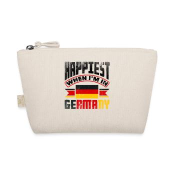 German Germany German Flag Happiest When Im In - Organic Pouch - nature - Front