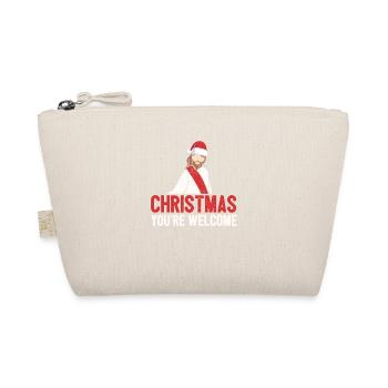 Lustiger Weihnachtsmann Jesus Christliche Weihnach - Bio-Täschchen - Natur - Vorne