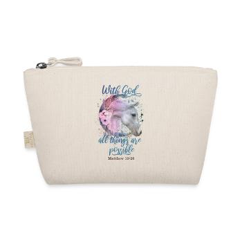 Christian Quotes Horses - Organic Pouch - nature - Front