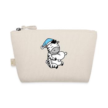 Zèbre avec oreiller et bonnet de couchage - Trousse biologique - nature - Devant