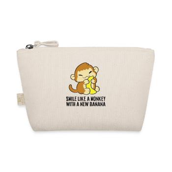 Smile Like A Monkey With A New Banana - Organic Pouch - nature - Front
