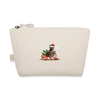 Christmas Pit Bull, Pitbull Dog - Organic Pouch - nature - Front