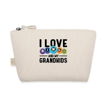 I Love Bingo And My Grandkids Funny Bingo - Organic Pouch - nature - Front