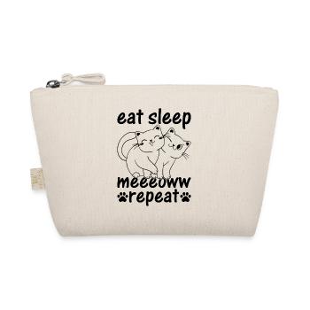 Cat Lover - Eat Sleep Meeeoww Repeat - Katzenbesit - Bio-Täschchen - Natur - Vorne