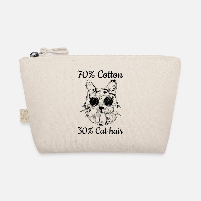 Propriétaire de chat - 70% coton 30% poils de chat - Drôle Trousse biologique