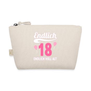 Endlich 18 Jahre endlich voll alt 18 Geburtstag - Bio-Täschchen - Natur - Vorne