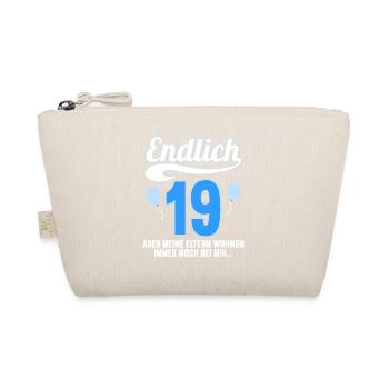 Endlich 19 aber Eltern leben bei mir 19 Geburtstag - Bio-Täschchen - Natur - Vorne