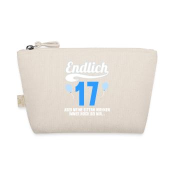 Endlich 17 aber Eltern leben bei mir 17 Geburtstag - Bio-Täschchen - Natur - Vorne