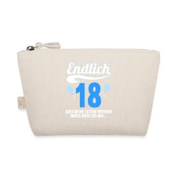Endlich 18 aber Eltern leben bei mir 18 Geburtstag - Bio-Täschchen - Natur - Vorne