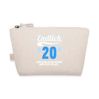 Endlich 20 aber Eltern leben bei mir 20 Geburtstag - Bio-Täschchen - Natur - Vorne