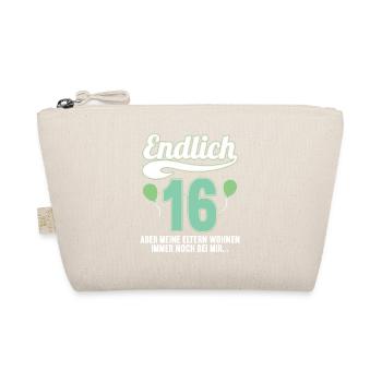 Endlich 16 aber Eltern leben bei mir 16 Geburtstag - Bio-Täschchen - Natur - Vorne