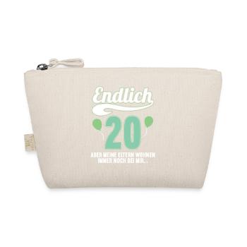 Endlich 20 aber Eltern leben bei mir 20 Geburtstag - Bio-Täschchen - Natur - Vorne