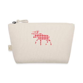 Buffalo Plaid Moose Matching Family Christmas - Organic Pouch - nature - Front