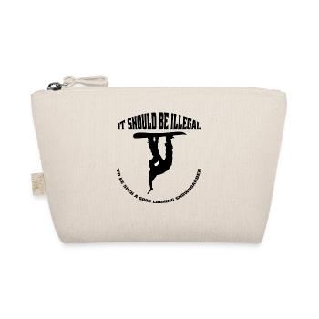 Snowboard Snowboarder Saying Winter Sports - Organic Pouch - nature - Front