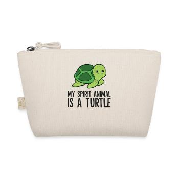 Funny Turtle Lover My Spirit Animal Is A Turtle - Organic Pouch - nature - Front