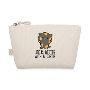 Chat écaille de tortue La vie est meilleure avec - Trousse biologique - nature - Devant