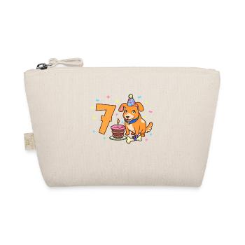 With dog - children's birthday 7 years - Organic Pouch - nature - Front