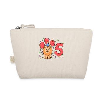 Avec lion - anniversaire des enfants 5 ans - Trousse biologique - nature - Devant