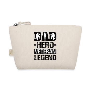 Papa Veteran Mann Vater Soldat - Bio-Täschchen - Natur - Vorne