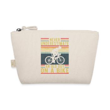 Unterschätze niemals einen alten Mann auf einem Fahrrad - Bio-Täschchen - Natur - Vorne