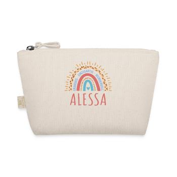 Alessa Name Geschenk Geburtstag - Bio-Täschchen - Natur - Vorne