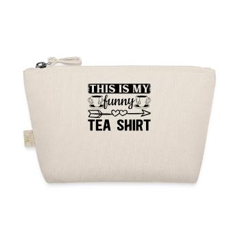 Tea lover cup tea I This is my funny T - Organic Pouch - nature - Front