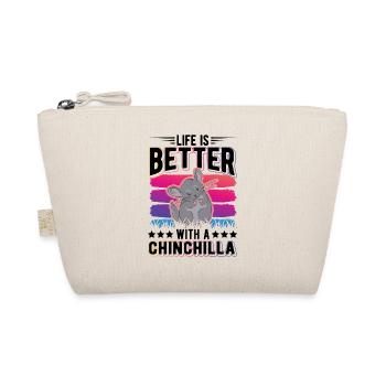 Life is better with a Chinchilla - Bio-Täschchen - Natur - Vorne
