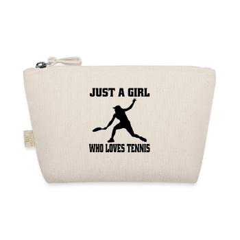 Tennis Tennisspielerin Mädchen Tennisverein Frau - Bio-Täschchen - Natur - Vorne
